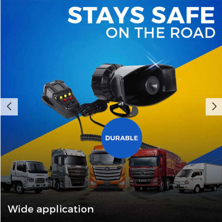 Sirena auto cu megafon si sunete diferite