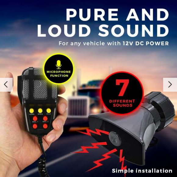 Sirena auto cu megafon si sunete diferite