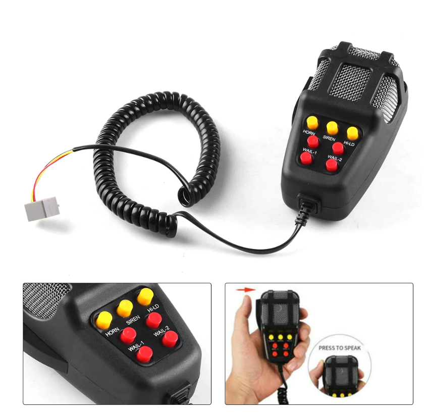 Sirena auto cu megafon si sunete diferite