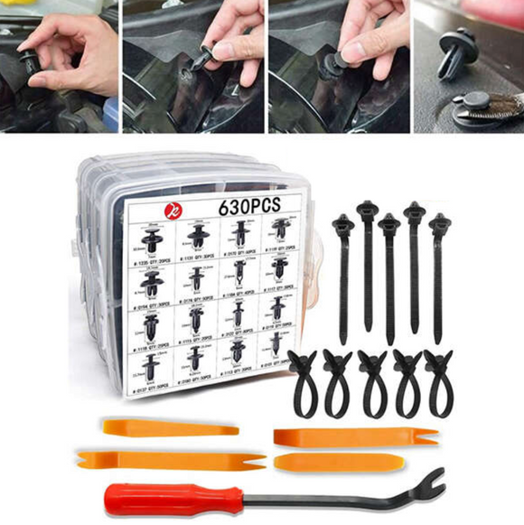 Set 630x nituri AUTO, cleme plastic, 16 modele