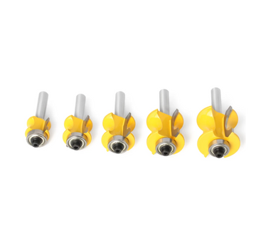 Set 5x freze lemn concave pentru decor si imbinari ciubar, coada 8 mm