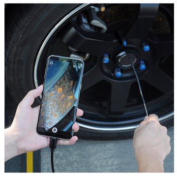 Camera inspectie, endoscop USB cu iluminare LED, pt. telefon Android, 5 metri - 0