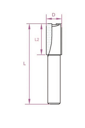Freza lemn tip deget profesionala, PROJAHN D 6 mm, L 51,1 mm, L2 19,1 mm - 0