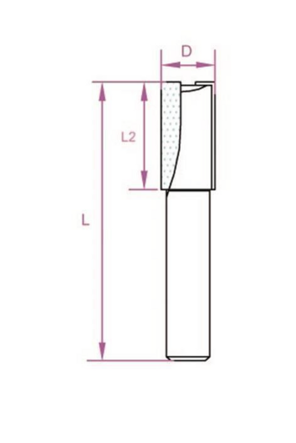 Freza lemn tip deget profesionala, PROJAHN D 5 mm, L 51,1 mm, L2 19,1 mm