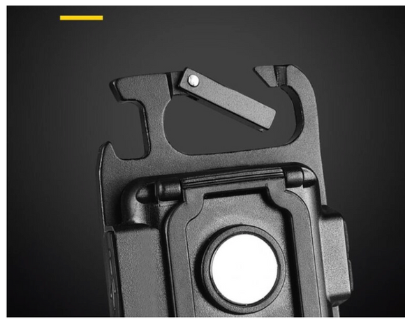 Mini lanterna LED cu deschizator capac, tip breloc (cu magnet si suport)