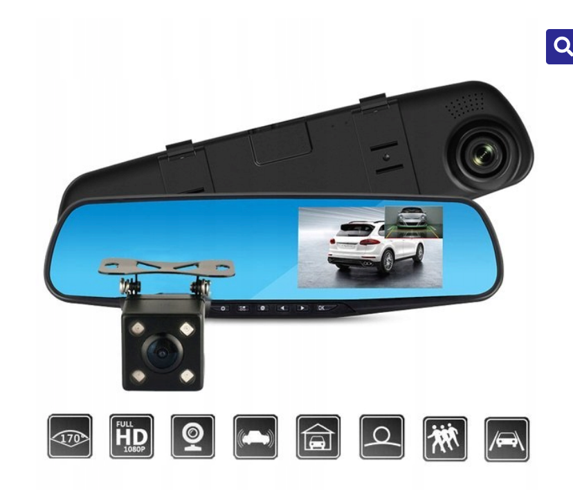 Camera video auto cu oglinda si camera marsarier - 0
