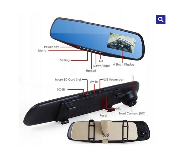 Camera video auto cu oglinda si camera marsarier