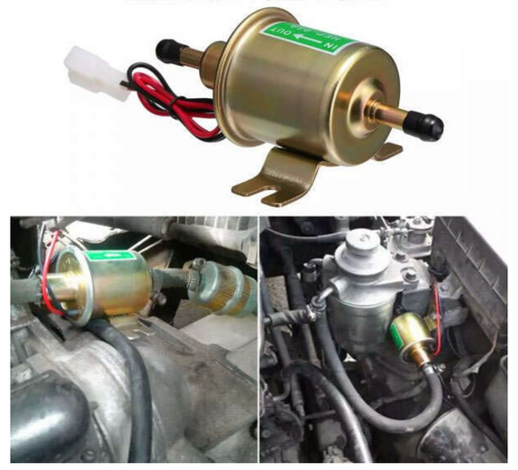 Pompa de combustibil si lichide cu mufa de furtun la capete, 12V (CALITATE INALTA)