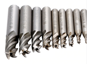 Set 10X freze cilindro-frontale pentru metal, HSS 2 - 12 MM