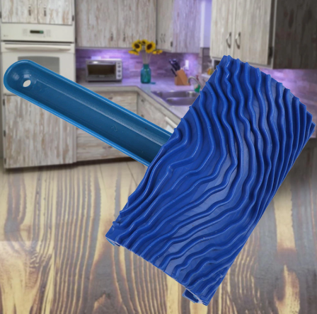 Forma Semirotunda Din Cauciuc Cu Imprimeu/Model de Lemn