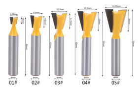 Set 5x Freze Imbinari Coada De Randunica Coada 8mm - 0