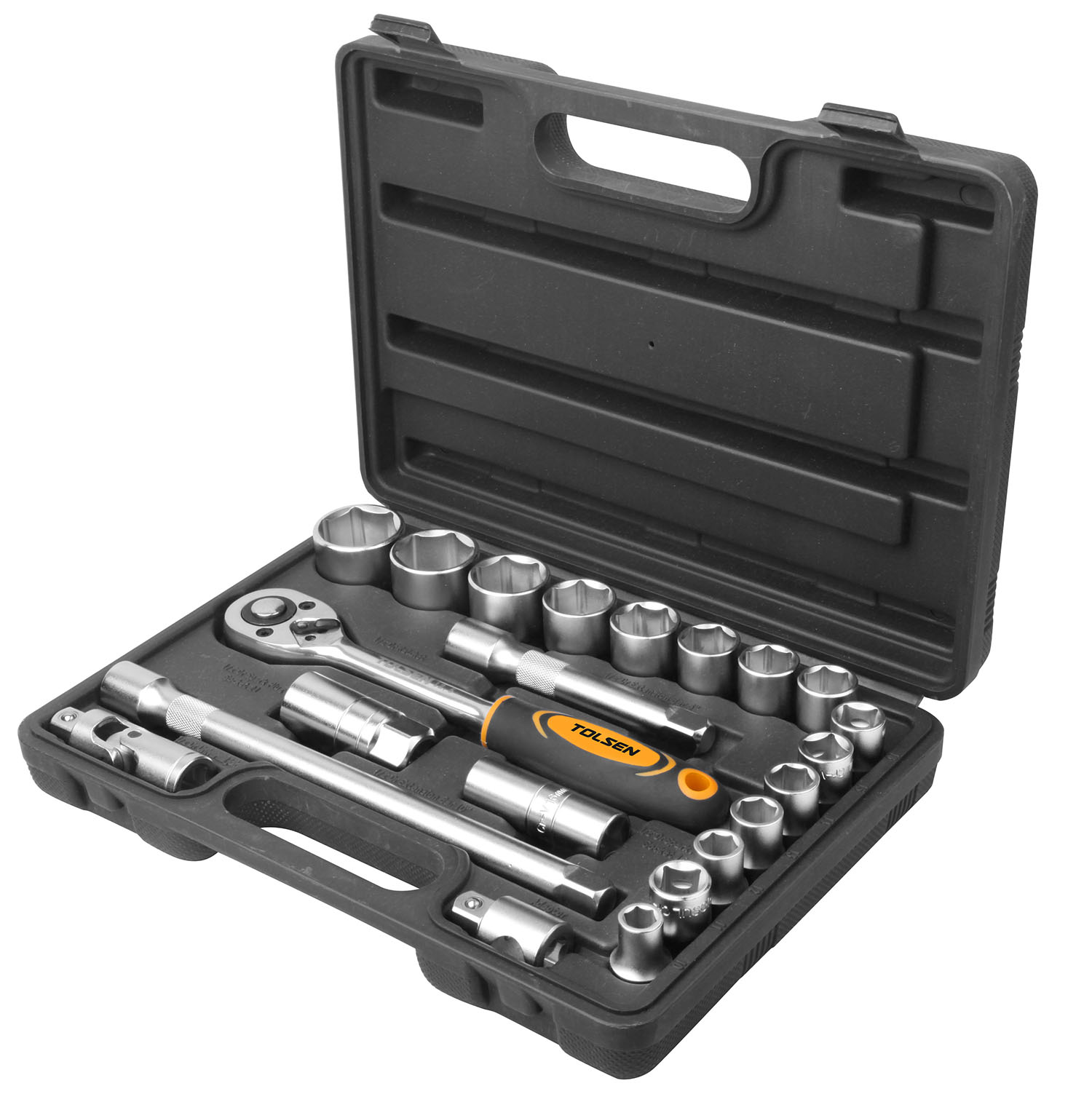 Seturi de 22 de chei tubulare de 1/2" Cr-V, Industrial Tolsen