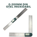 Echer reglabil digital, 2-in-1, 200mm, otel inodixabil (instrument masurat unghiuri)-3
