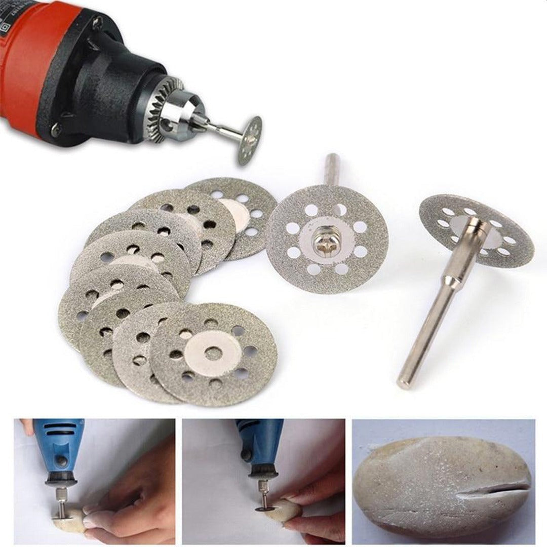Set 10x Discuri Diamantate Universale 22mm, pt. dremel, polizor drept, aparat pirogravat
