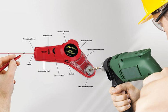 Dispozitiv cu ghidaj de gaurit, 3-in-1 LASER, BOLOBOC, COLECTOR PRAF