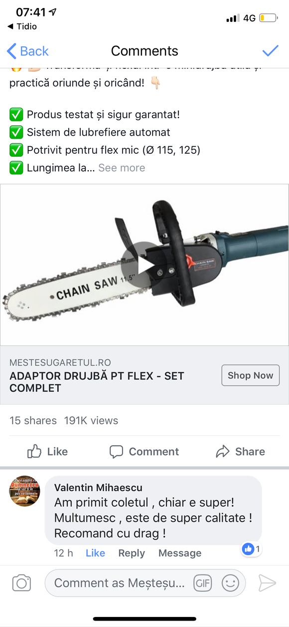 Adaptor tip drujba complet, PT. FLEX (115, 125 mm) CU AUTOLUBREFIERE