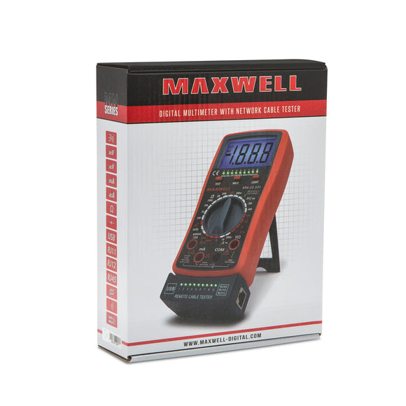 Multimetru digital Maxwell cu tester de cablu